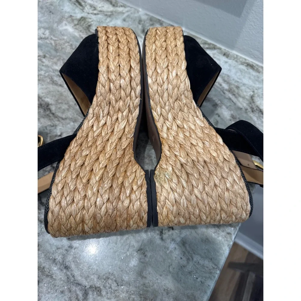 Women's Sam Edelman‎ Women's April Platform Wedge Espadrille Sandal suede 11
